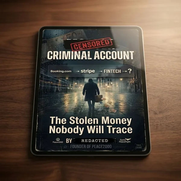 Criminal Account e-book shown on a tablet